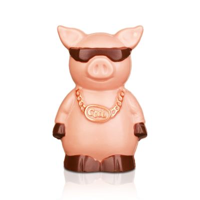 Figur aus Schokolade Cooles Schoko-Schwein
