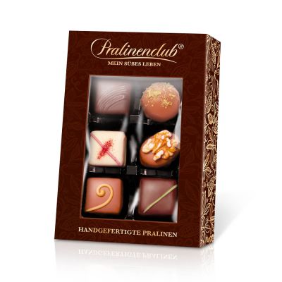 Marzipan Auslese – 6 handgefertigte Marzipan-Pralinen in edler Geschenkbox