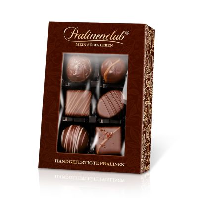 Zart & Bitter – 6 handgefertigte Zartbitter-Pralinen im Geschenkset