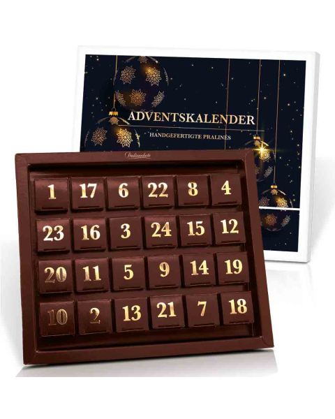 Pralinen Adventskalender mit 24 handgefertigten Premium-Pralinen