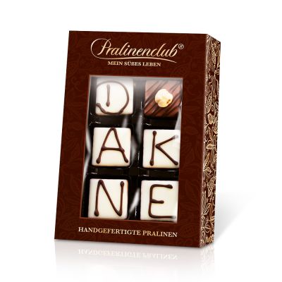 Danke Pralinen – 6 Nougat-Pralinen als kleines Geschenk