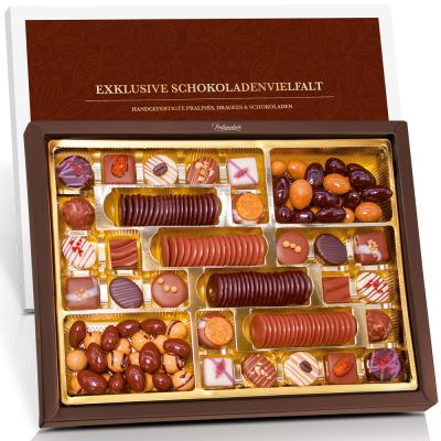 Exklusive Schokoladenvielfalt "Alkoholfrei" – handgemachte Pralinen, Schokolade & Dragees - versandkostenfrei