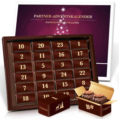 Partner Pralinen Adventskalender mit 48 handgefertigten Premium-Pralinen - versandkostenfrei