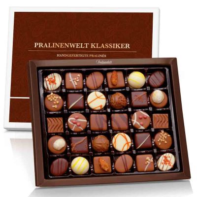 Pralinenwelt Klassiker - 30 handgemachte Premium-Pralinen in der Geschenkbox