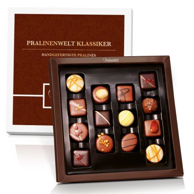 Pralinenwelt Klassiker – 14 handgemachte Premium-Pralinen in edler Geschenkbox