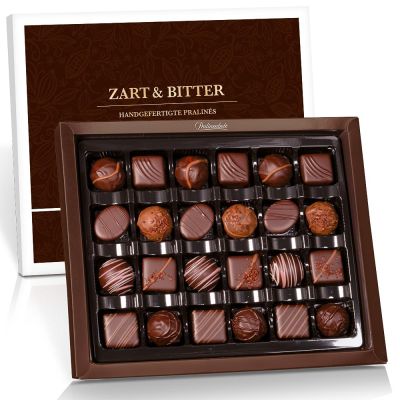 Zart & Bitter – 24 handgemachte Zartbitter-Pralinen in der Geschenkbox